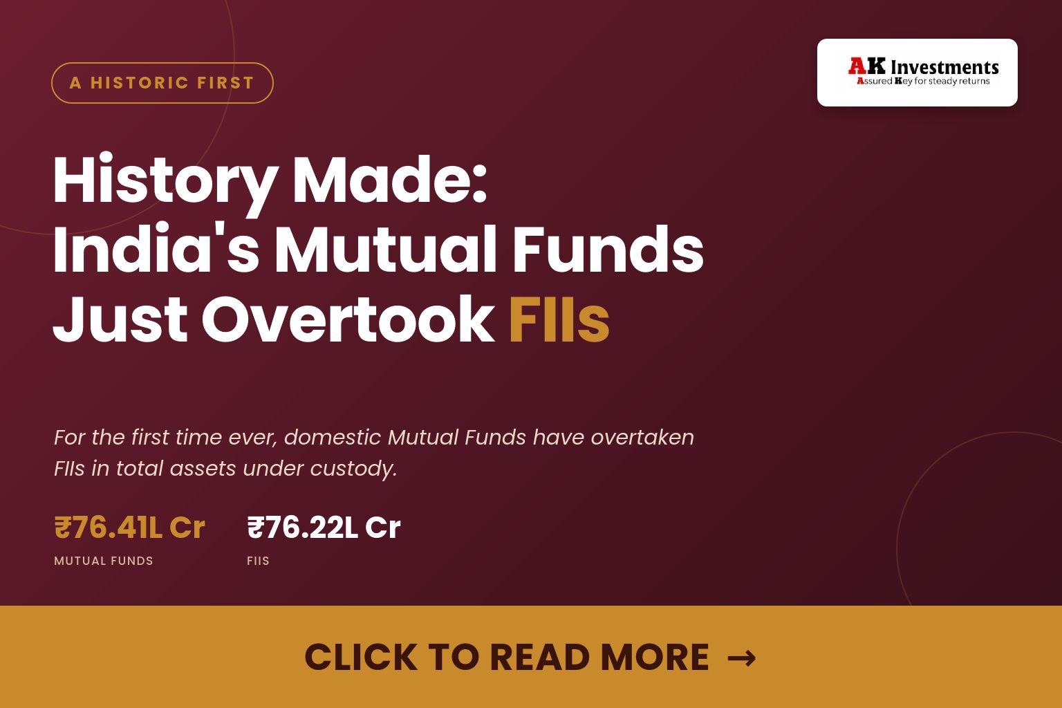History Made: India’s Mutual Funds Just Overtook FIls