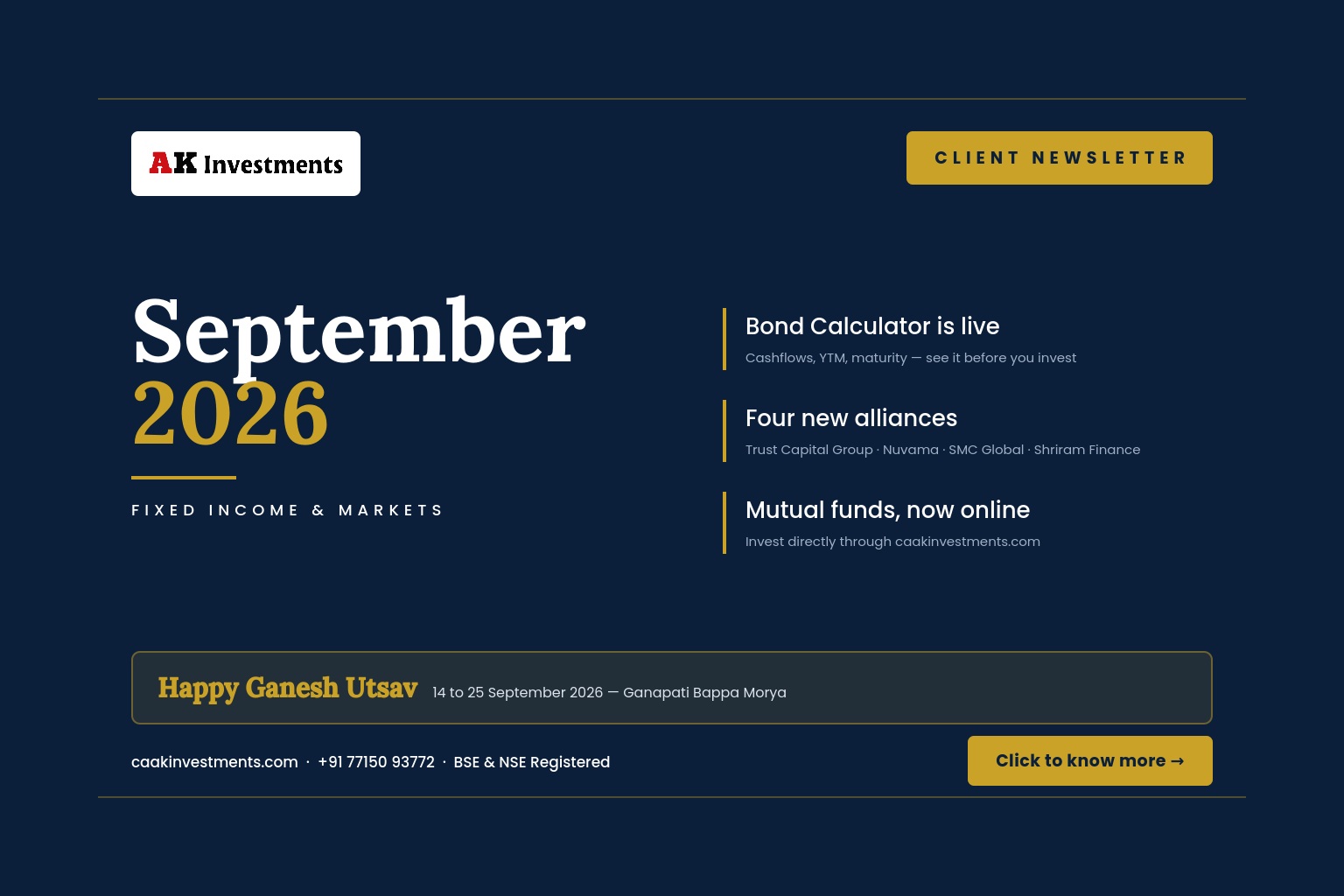 Newsletter – September 2026 Edition